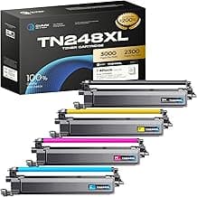 Volto Tn248 Tn248xl Cartucho de tóner compatible para Brother tn248bk tn248cmyk compatible con Brother DCP-L3520CDWE MFC-L3740CDW HL-L3240CDW DCP-L3560CDW MFC-L8390CDW HL-L3220CW DCP-L3520CDW (4 pack)