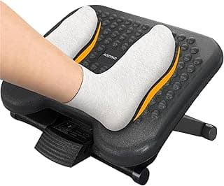ACROPAQ Reposapies de oficina - Ajustable en 3 Alturas, grado de inclinación -30 para +30 - Reposa pies Ergonómico - Reposa pies trabajo oficia - Gris