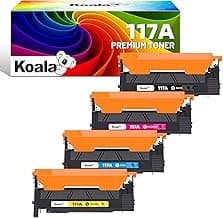 Koala Compatible Cartucho de Tóner Reemplazo para HP 117A Toner Set W2070A W2071A W2072A W2073A para Color Laser MFP 179fwg 178nwg 150nw 179fnw 178nw 150a Impresoras, Negro Cian Magenta Amarillo