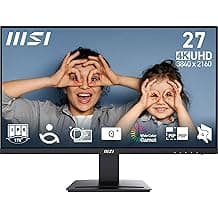 MSI Pro MP273U Monitor Profesional UHMSI Pro MP273U UHD de 27", Panel IPS 4K 3840 x 2160, Pip/PBP, 60Hz, 300 nits, Anti-Glare, Altavoces Integrados, Inclinación Ajustable, HDMI 2.0b, DP (1.4a), Negro