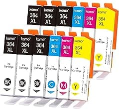Kamo 364 XL Cartuchos de Tinta Compatible con HP 364 364XL Cartuchos Multipack, para Deskjet 3070A 3520 3522 3524, Officejet 4620 4622, Photosmart 5510 5514 5515 5520 5522 5524 6510 6520 7510 7520