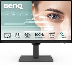 BenQ GW2490T Monitor de Oficina en casa de 23.8” IPS 1080p, 100Hz, di 99% sRGB,VESA, HDMI, DP, tecnología B.I., Low Blue Light, Modo ePaper, Modo de codificación, Certificado por TÜV Rheinland.