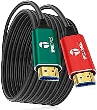 Thsucords 4K HDMI Fibra óptica de Cable 50M, Cable HDMI 2.0 Compatible con UHD 4K @60Hz HDR/18Gbps/4:4:4/3D/ARC/HEC/para RTX 3080/3090 Xbox Series X PS10 Denon AV Receptor LG Samsung Sony TV