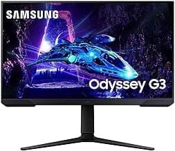 Samsung LS27DG300EUXEN - Monitor Gaming Odyssey G3 de 27" Full HD (1920 x 1080, 16:9, 180Hz, 1ms, Panel IPS, AMD FreeSync, Modo Eye Saver, Flicker Free), Negro, Versión 2024