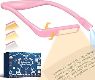 Luz Lectura Libros Cama Lampara: Lampara de Lectura Recargable 3 Colores Protección Ocular Luz Lectura Cuello Flexibles, Lampara para Leer Tejer Coser Acampar, Regalos Mujer Hombre Madre Lectores