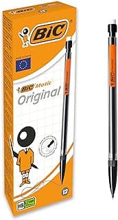 BIC Matic Original 0.7 mm HB Portaminas Automáticos - Colores surtidos, Caja de 12 Unidades, Multicolor