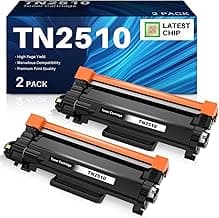 INK4U TN2510 Tóner Compatible para Toner Brother tn2510 para Brother HLL2400DW HLL2445DW HLL2400DWE,DCPL2660DW DCPL2620DW DCPL2665DW,MFCL2800DW MFCL2860DW MFCL2827DWXL(2 Negro)