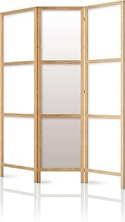 murando - Biombo Clásico 135x171 cm 3 Paneles Lienzo de Tejido no Tejido Tela sintética Elegante Separador Madera Design de Moda Hecho a Mano Deco Home Office Japón - p-A-0009-z-b
