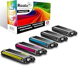 Koala TN247 Pack de 5 Compatible Cartucho de Tóner Reemplazo para Brother TN-243CMYK TN247 TN243 para MFC-L3750CDW MFC-L3770CDW HL-3210CW HL-L3230CDW MFC-L3730CDW DCP-L3510CDW MFC-L3710CW Toner