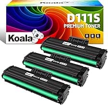Koala Compatible Cartucho de Tóner Reemplazo para Samsung 111S D111S MLT-D111S para Xpress M2070 M2070FW M2026W M2026 M2070W M2020 M2022W M2022 M2625 M2020W M2070F Impresoras (Negro, Pack de 3)