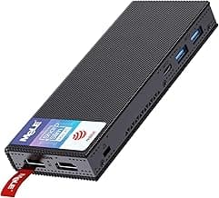 MeLE PCG02 Pro Fanless Mini PC Stick Alder Lake N100(hasta 3.4GHz) Windows 11 Pro Micro PC 8GB 128GB Mini Ordenadores Pequeños de Sobremesa con WiFi 2.4G/5G, Doble Pantalla HDMI 4K, VESA para Oficina