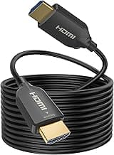 SOEYBAE 15M Cable HDMI de Fibra Óptica HDMI 2.0 4k@60Hz HDR 4:4:4, Ultra HD de Alta Velocidad 18Gbps, 3D, ARC, HDCP 2.2