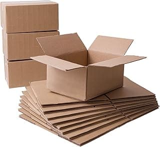 IPEA Cajas de Cartón Pequeñas 25 x 18 x 12 cm para Envíos, Comercio Electrónico, Regalos - 10 Piezas - Made in Italy - Cajas Rectangulares Multiusos para Embalar Objetos, Eventos, Fiestas