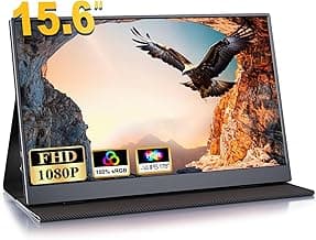 COOLHOOD Monitor Portatil, 15.6 Pulgadas Pantalla Ordenador 1080P FHD, IPS Portable Monitor 100% SRGB, Pantalla Portatil USB C/Mini HDMI, para Móvil/Laptop/PC/PS5[Clase de eficiencia energética A]