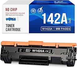142A W1420A W1420X Tóner de Repuesto para HP142A W 1420A W 1420X Tóner para HP Laserjet MFP m140we Toner m110we MFP m140w m139we m139w (1 Negro, sin Chip)
