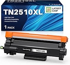 INK4U TN2510XL Tóner Negro Compatible para Toner Brother TN2510XL TN2510 para Brother HL-L2400DWE Toner HL-L2445DW DCP-L2620DW MFC-L2800DW DCP-L2665DW DCP-L2660DW MFC-L2827DWXL DCP-L2627DWE Impresoras