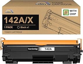 Tóner de 142 A [con Chip] Compatible con HP 142A W1420A 142X W1420X para HP Laserjet MFP M140w Toner M110w M110 MFP M140 MFP M139w M139 (1 Negro)