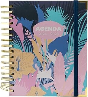 Agenda Escolar 2024-2025 Candance - Planificación Diaria y Anual, Encuadernación Premium - Agenda Anual con 1 Día por Página y separadores mensuales - Tamaño 2,5 x 17,5 x 21,5 cm - Sweetcolor