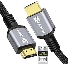 Cable HDMI 2.1 4K 8K HDR Certificado 3 Metros 48Gbps 10K 30Hz 8K 60Hz 4K 120Hz 2K 240Hz Full HD 7680p ALLM FreeSync VRR ARC eARC Dolby HDR 10+ HDCP 2.3 Soporte PS5 Xbox Soundbar Real 8K Fire TV