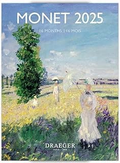 Calendario de pared pequeño 14 x 18 cm 2025 - Septiembre 2024 a diciembre de 2025 - Monet