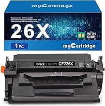 myCartridge 26X Compatible para HP CF226X Tóner para HP Laserjet Pro MFP M426fdw para Laserjet Pro M402DNE M402N para 26X CF226X 26A CF226A (1 Negro).