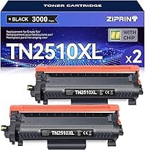 ZIPRINT TN2510 TN2510XL TN-2510 XL Compatible para Brother HL-L2400DWE Toner HL-L2445DW DCP-L2627DWE DCP-L2620DW DCP-L2660DW MFC-L2800DW MFC-L2860DW MFC-L2827DW MFC-L2827DWXL MFC-L2835DW (2 Negro)