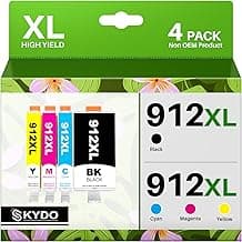 912 XL Cartuchos compatibles con HP 912 Multipack 912XL Tinta para HP Officejet Pro 8022 8025 8024 8023 8020, para HP OfficeJet 8014 8015 8017 8012 (Paquete de 4)