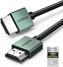 UGREEN Cable HDMI 2.1 Certificado 8K 10K 60Hz 4K 120Hz Dynamic HDR HDCP eARC Dolby Atmos Alta Velocidad 48Gbps Aluminio Compatible con Mac mini M4 Pro Monitor HDTV PS5 PS4 Xbox PC Proyector 1M