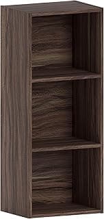 Vida Designs Home Discount Oxford - Estantería de 3 estantes, Hecha de Madera de Roble, para Oficina, Sala de Estar Moderno Nogal