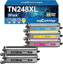 MYCARTRIDGE TN248XL Compatible para Brother TN-248XL TN248 para Brother DCP-L3560CDW HL-L3240CDW MFC-L3760CDW MFC-L3740CDWE para TN-248CMYK TN-248VAL 5 Pack