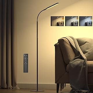 OUSFOT Lámpara de pie LED regulable 170 cm Lámpara de pie 3000-4000-6000 K Control táctil y remoto Lámpara de pie LED de cuello de cisne ajustable para dormitorio Sala de estar Oficina