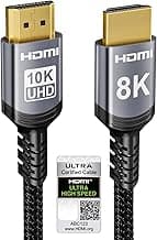 Sniokco 10K 8K Cable HDMI 2.1 48Gbps 1 Metros Certificado Cable HDMI® Ultra Alta Velocidad 0.01ms 4K 240Hz 165Hz 120Hz 8K 60Hz eARC Netflix HDCP 2.3 2.2 HDR10+ TV Monitor Proyector Roku PS5 X-box