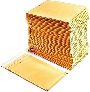 Sobres Acolchados de Papel Burbuja Interior de Polietileno, Color Marrón, Bolsas para Envíos con Capacidad para Albergar Documentos - Ofituria (5 Sobres, 100 x 165 mm)