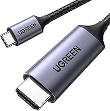 UGREEN Cable USB C a HDMI 4K@60Hz UHD USB 3.0 Adaptador Tipo C a HDMI Compatible con iPhone16 15 Plus Pro MAX Mac mini M4/M4 Pro Air MacBook M4 Pro Max iPad Pro Air Galaxy S24(2M)