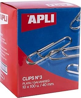 APLI 18992 - Pack de clips galvanizados nº3 40 mm - 1000 u.