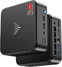 NiPoGi E3B Mini PC, AMD Ryzen 7 5700U(hasta 4.3GHz, 8C/16T), 32GB RAM 1024GB(1TB) NVMe SSD Mini Ordenador de Sobremesa para Oficina,Cine en casa,Empresas【DP+HDMI+Type-C/WiFi 6/BT 5.2】