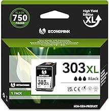 Tinta 303 XL Negro Alto Rendimiento 750 Páginas, 303xl Cartuchos de Tinta para HP 303 Negro, 303XL Tinta Impresora para HP Envy Photo 6232 6230 6220 7130 7134 6234 Tango X