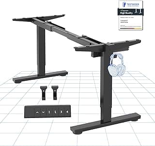 FLEXISPOT EN1 Pro Escritorio Elevable Eléctrico Estructura de Escritorio de Altura Regulable, Standing Desk Mesa Elevable Eléctrico con 4 Botones de Memoria para Oficina y Hogar (Negro)