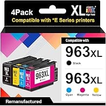 Starink 963XL Cartuchos de Tinta Remanufacturado Compatibles con Cartuchos HP 963 XL Multipack para HP Officejet Pro 9010 9010e 9012 9012e 9014 9014e 9015e 9019 9020 9020e 9022 9022e 9025e,Pack de 4