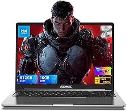 ACEMAGIC Ordenador portátil con Pantalla FHD de 16 Pulgadas, procesador Quad-Core N-95, hasta 3,4 GHz (Beat N5095), Ordenador portátil de 16 GB DDR4 de 512 GB SSD con Carcasa de Metal, Compatible con