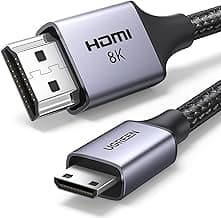UGREEN Cable Mini HDMI 8K 60Hz Adaptador Bidireccional Hembra 4K 240Hz 3D Dolby Vision HDCP Compatible con Cámara HDTV Monitor, 1M