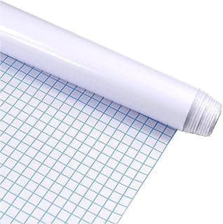 Pizarra Blanca Pegatina Rollo Pizarra Adhesiva Pizarra Blanca Adhesiva Tablero Blanco Etiqueta de Pared para Escuelas Oficinas Casas 200 x 45 cm(Blanco)