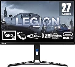 Lenovo Legion Y27h-30 - Monitor Gaming con EyeSafe, 27'' 2K QHD (IPS, 180Hz (OD), 0.5ms MPRT, HDMI,DP,USB-C, Cables DP y USB-C, FreeSync, Altavoces) Ajuste de inclinación/altura/giro/pivot -Negro
