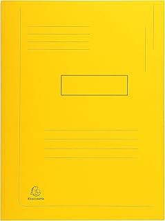Subcarpeta cartulina reciclada exacompta a4 amarillo 280g/m2 con 2 solapas interior