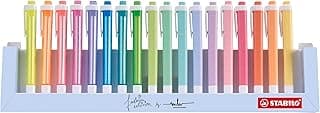 Marcador STABILO swing cool - Desk set Marina Hoermanseder con 18 colores