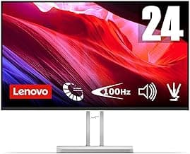 Lenovo L24i-4B - Monitor 23.8" (IPS, 1920 x 1080 px, 16:9, 100 Hz, Tiempo de Respuesta 4ms, HDMI, VGA, Montaje VESA 100 mm, Soporte de Inclinación) Color Gris Nube, Versión Actual
