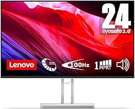 Lenovo L24i-4A - Monitor FHD 23.8" (IPS,1920 x 1080 px, 100 Hz, Tiempo de Respuesta 1ms MPRT, HDMI 1.4, VGA, Montaje VESA 100 mm, Altavoces 2X 3W, Soporte de Inclinación, Soporte para Móvil) - Gris
