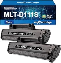 myCartridge MLT-D111S Toner Compatible para MLT D111L MLT-D111S Toner Samsung M2070 para Toner Samsung M2070FW para Toner Samsung M2020 (2 Negro).