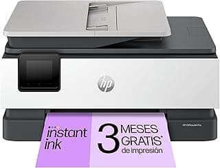 HP OfficeJet Pro 8122e, Impresora multifunción profesional de tinta A4 a color, Copia, Escáner, Mobile Fax, Wi-Fi, Impresión a doble cara automática, 3 meses de impresión Instant Ink con HP+, Gris
