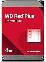 WD Red Plus 4TB NAS Disco Duro Interno 3,5" - 5400 RPM Clase, SATA 6 GB/s, CMR, 256MB Caché